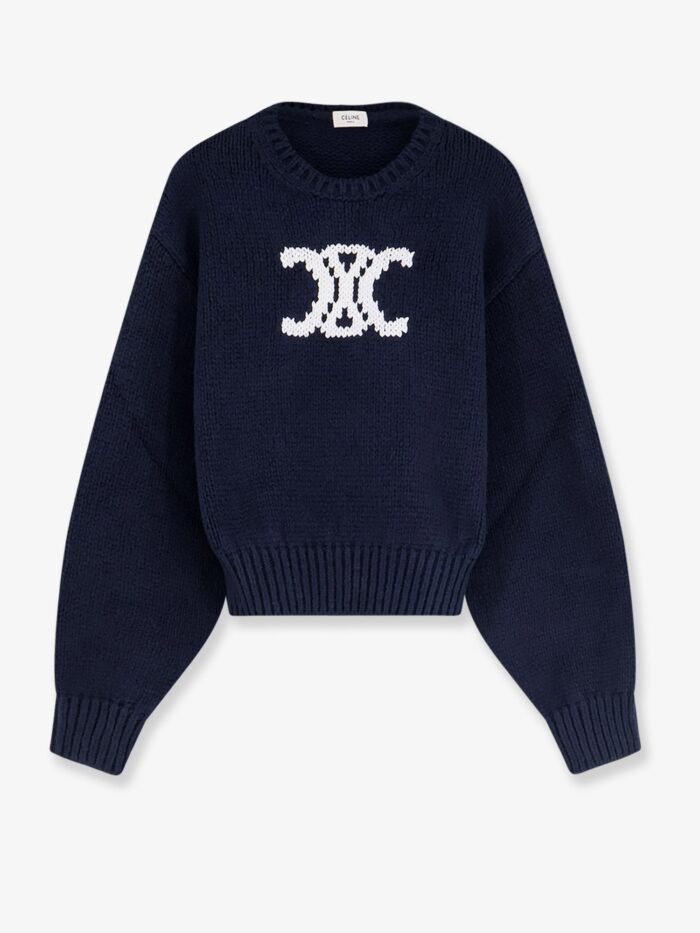 celine triomphe cotton blend sweater Celine Triomphe Cotton Blend Sweater