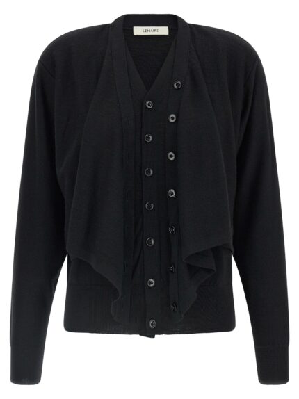 LEMAIRE Trompe L'Oeil Construction Cardigan