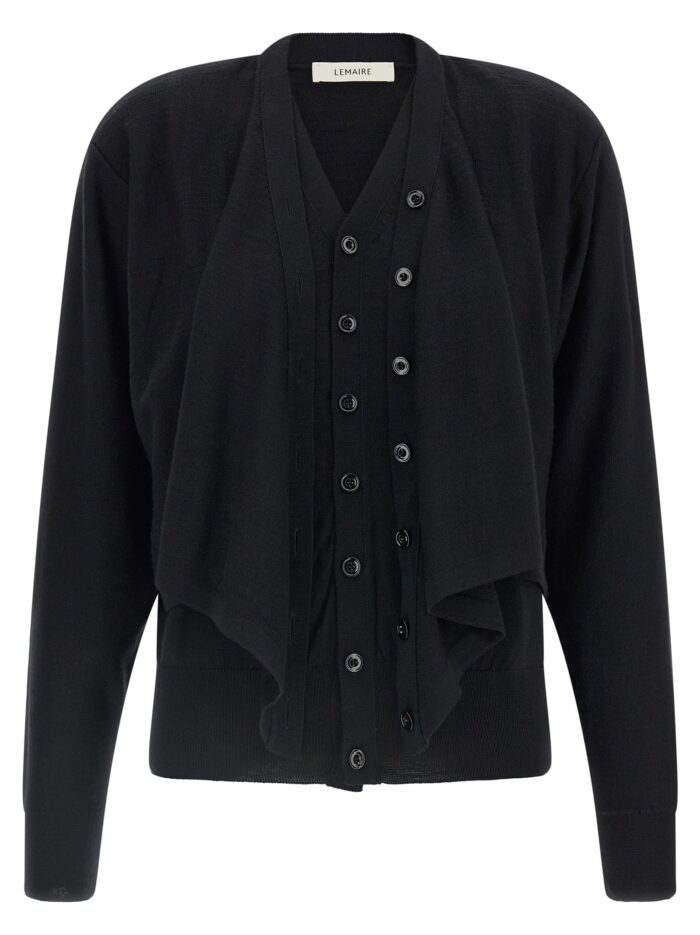 LEMAIRE Trompe L'Oeil Construction Cardigan