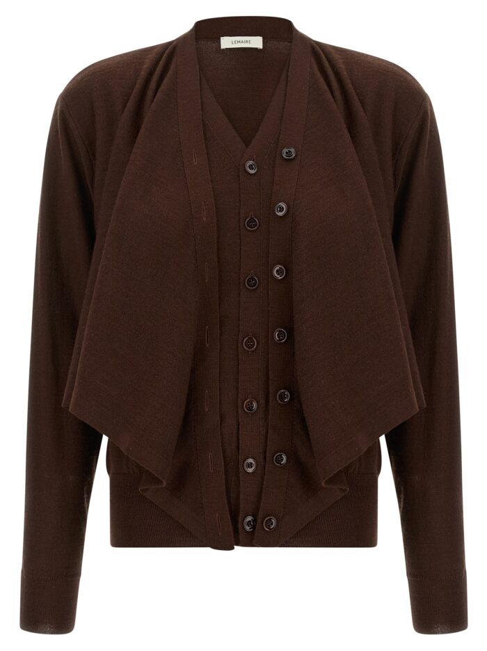 lemaire 'trompe l'oeil' effect cardigan LEMAIRE 'Trompe L'Oeil' Effect Cardigan