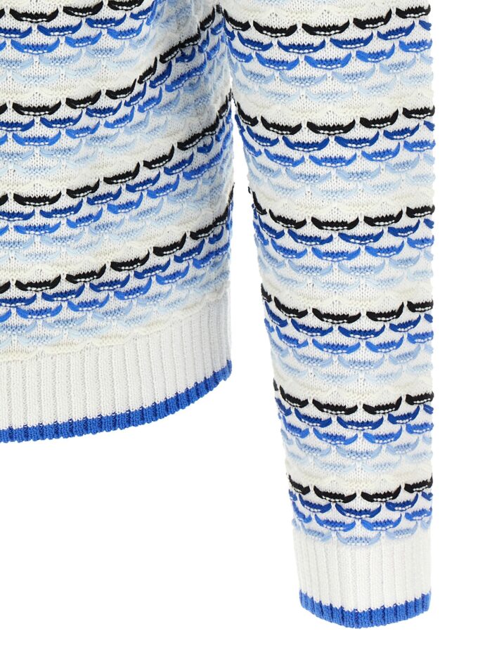 CASABLANCA 'Tuck Stitch Long Sleeve' Polo Shirt