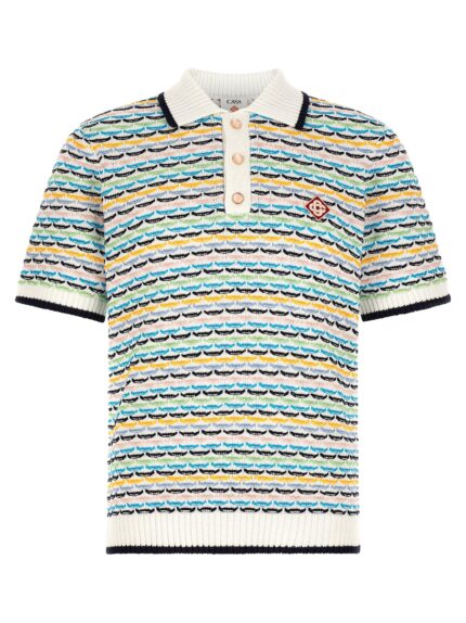CASABLANCA 'Tuck Stitch' Polo Shirt