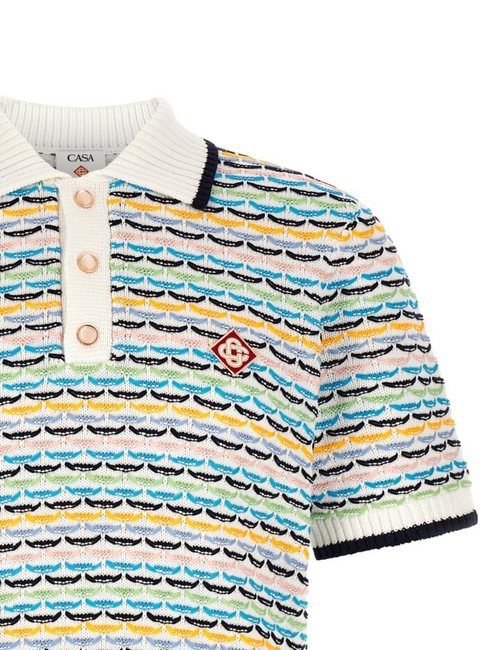 CASABLANCA 'Tuck Stitch' Polo Shirt