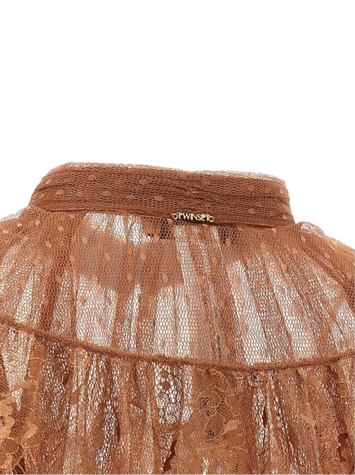 TWIN SET Tulle Plumetis Blouse