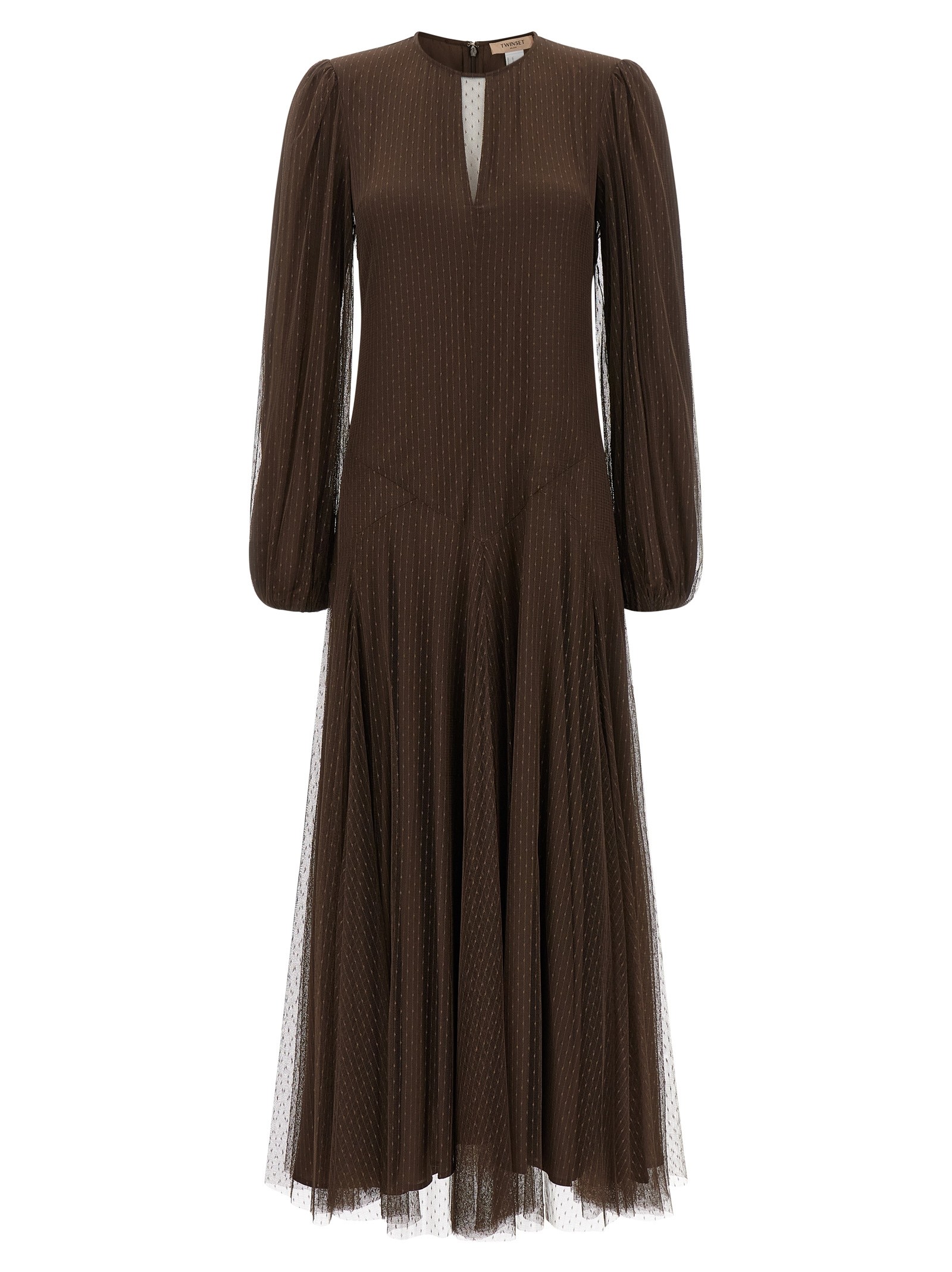 TWIN SET Tulle Plumetis Dress