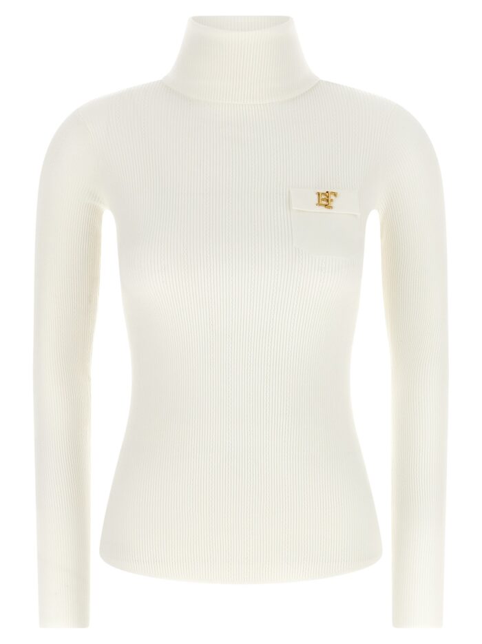 elisabetta franchi turtleneck embroidery à jour Elisabetta Franchi Turtleneck Embroidery à Jour