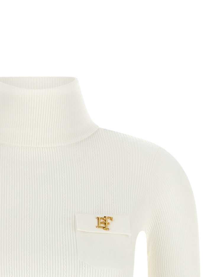 Elisabetta Franchi Turtleneck Embroidery à Jour