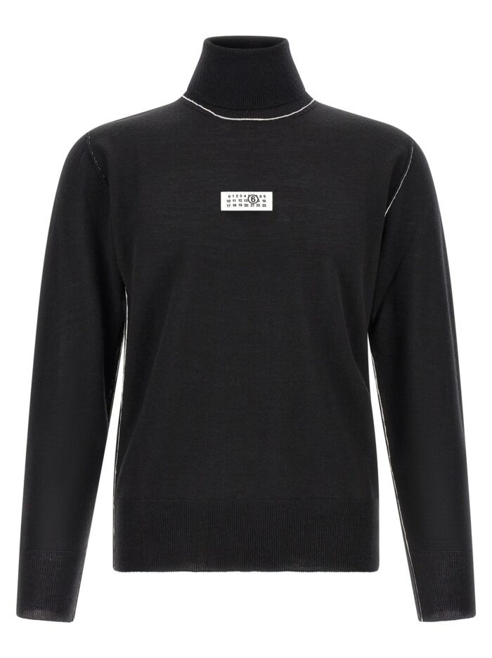 mm6 maison margiela turtleneck sweater with contrast stitching MM6 MAISON MARGIELA Turtleneck Sweater With Contrast Stitching