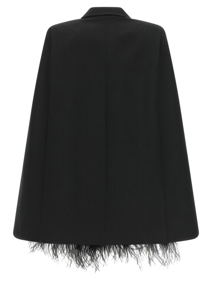 FEDERICA BONIFACI 'Tuxedo' Feather Cape