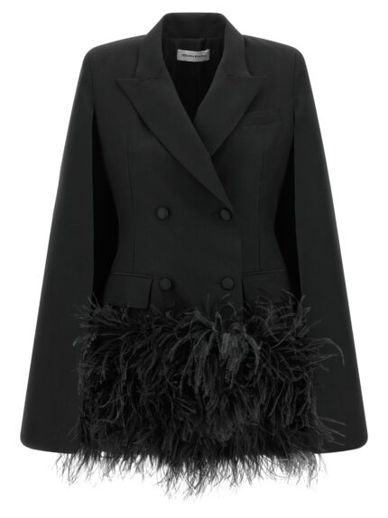 FEDERICA BONIFACI 'Tuxedo' Feather Cape
