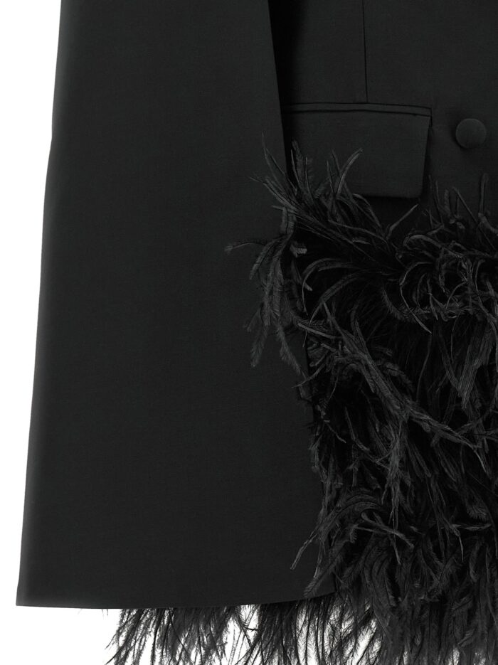 FEDERICA BONIFACI 'Tuxedo' Feather Cape
