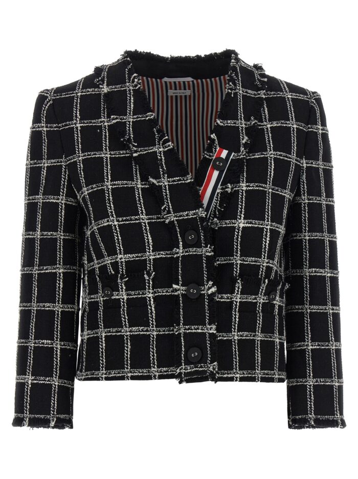 thom browne tweed blazer THOM BROWNE Tweed Blazer