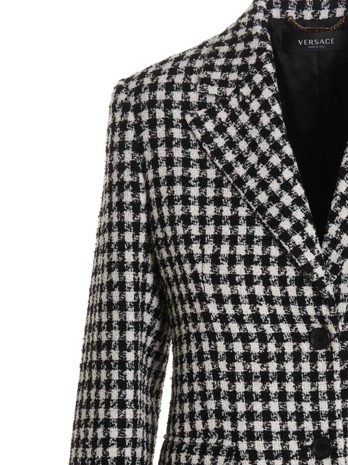 Versace Tweed Wool Blazer Jacket
