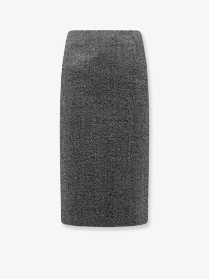 R2W Tweed Wool Midi Skirt
