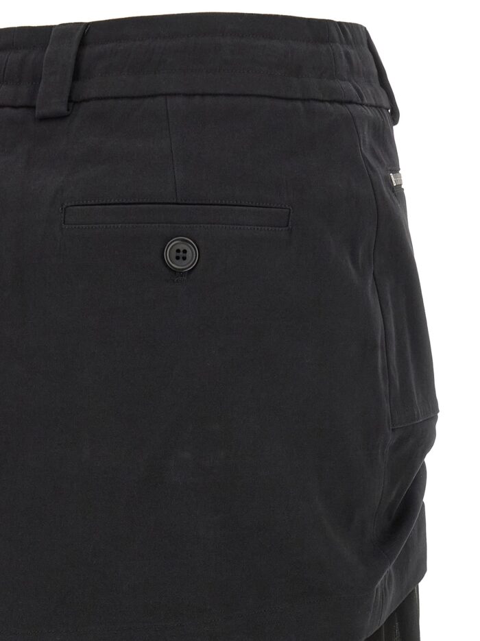 Dolce & Gabbana Twill And Chiffon Skirt