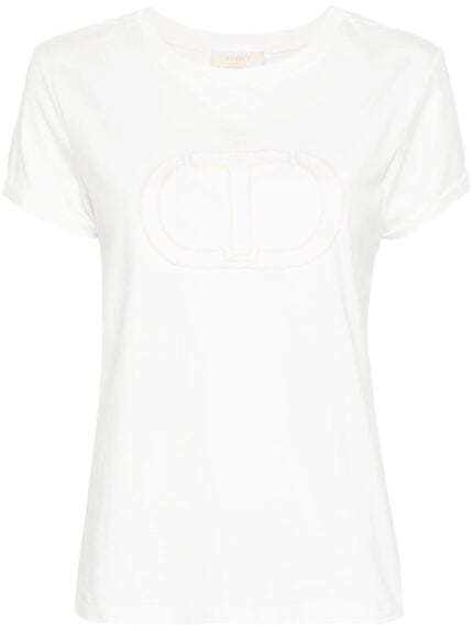 TWINSET Embroidered-logo Cotton Tshirt