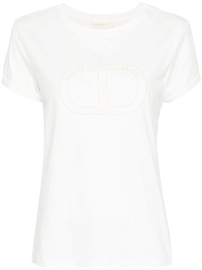 TWINSET Embroidered-logo Cotton Tshirt