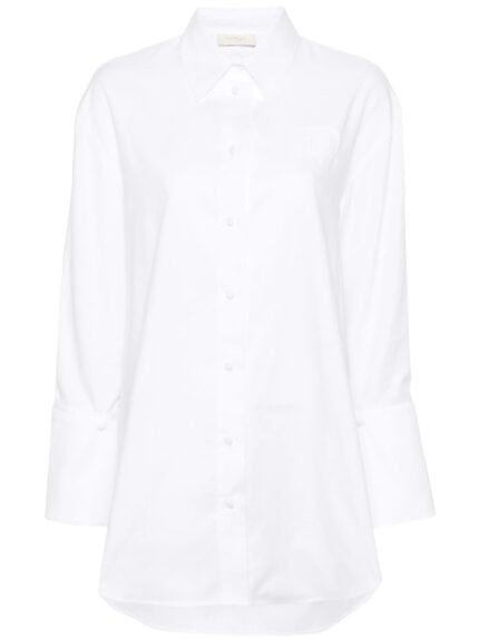 TWINSET Logo Detachable-cuffs Shirt