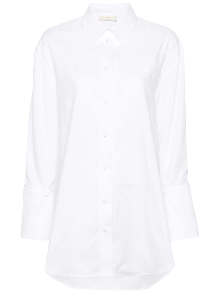 TWINSET Logo Detachable-cuffs Shirt