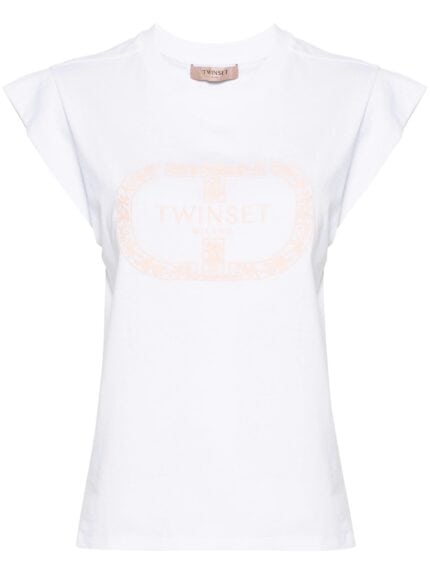 TWINSET Logo-embroidered Cotton Tshirt