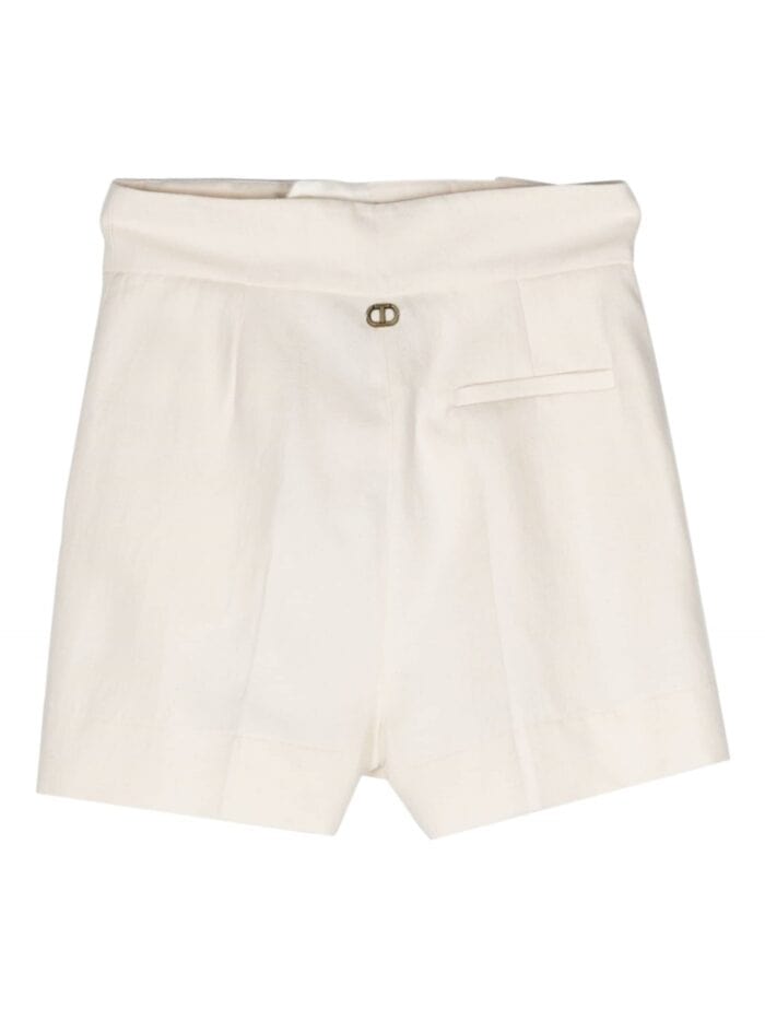 TWINSET Logo-plaque Pleat Shorts