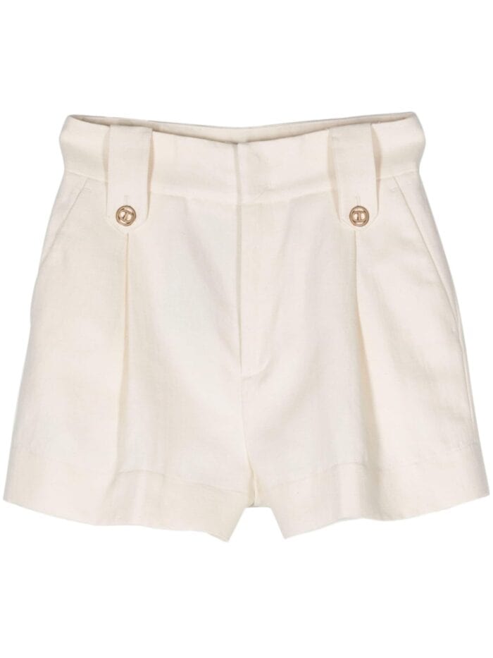 TWINSET Logo-plaque Pleat Shorts