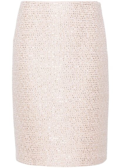 TWINSET Lurex Boucle Midi Skirt