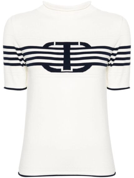 TWINSET Stripe-detail Knitted T-shirt