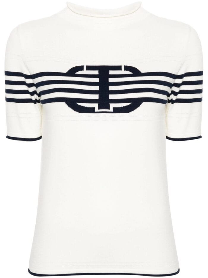 TWINSET Stripe-detail Knitted T-shirt