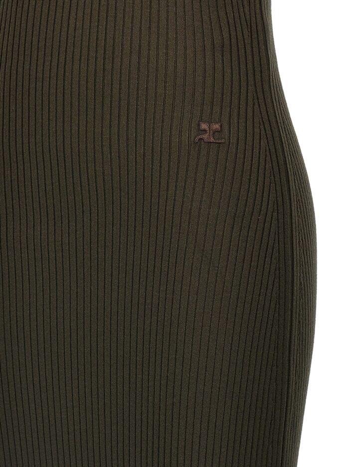 COURREGES 'Twist Rib Knit Long' Dress