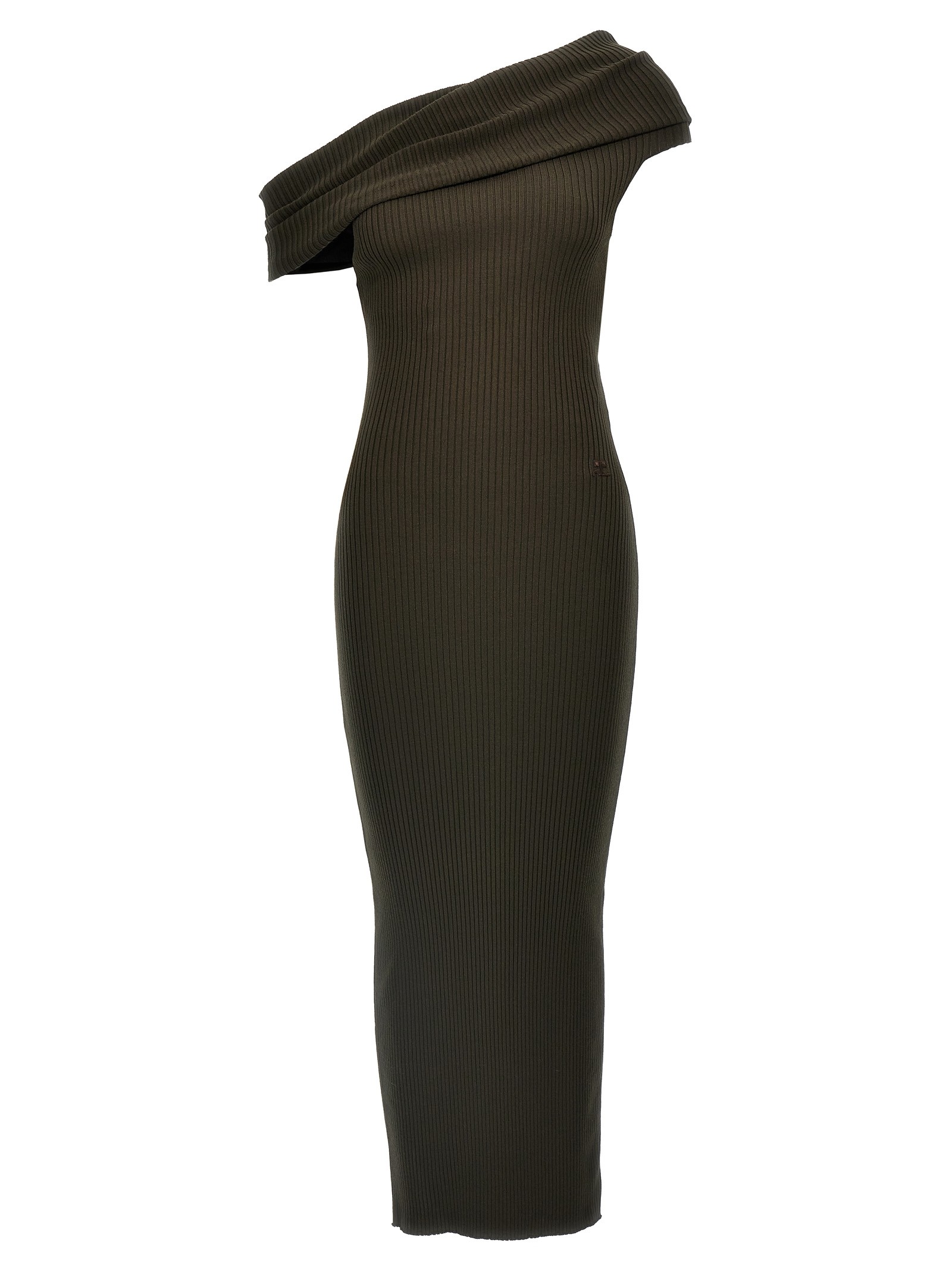 COURREGES 'Twist Rib Knit Long' Dress