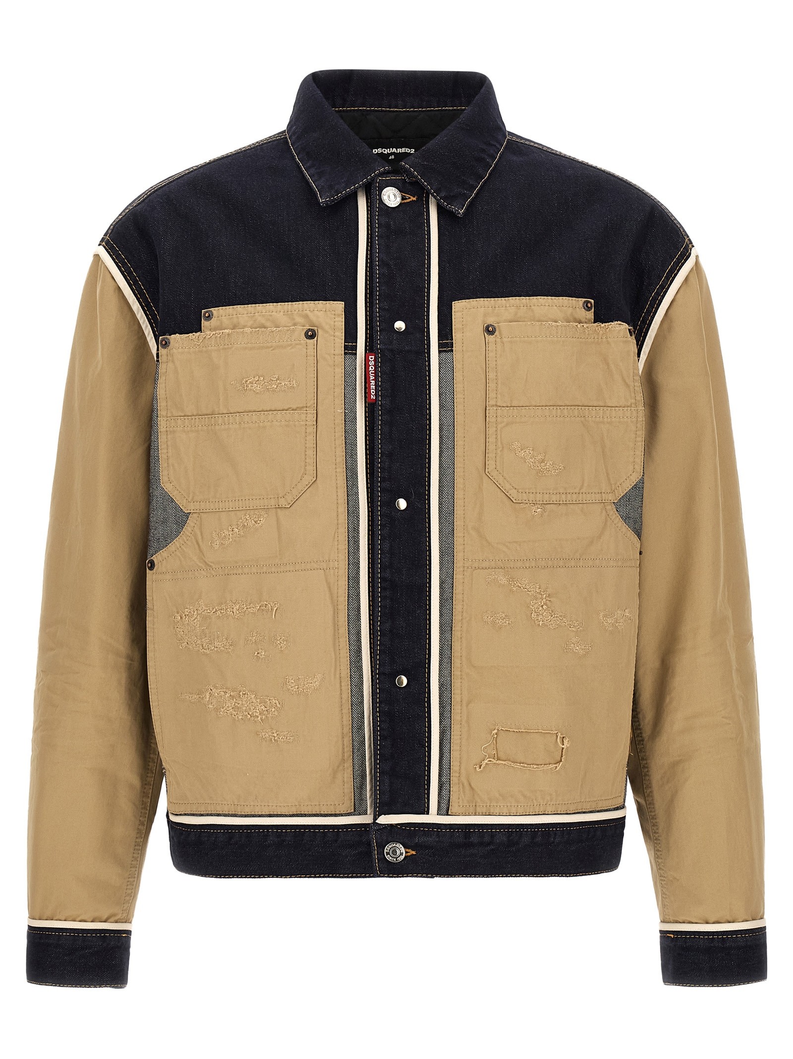Dsquared2 Two-material Denim Jacket