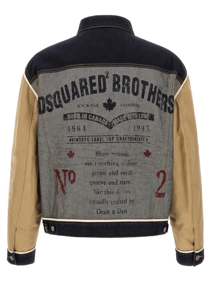 Dsquared2 Two-material Denim Jacket