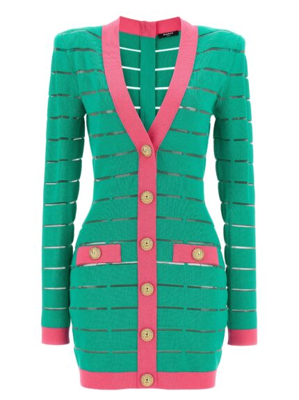 Balmain Two-tone Knit Dress