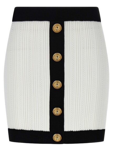 Balmain Two-tone Miniskirt