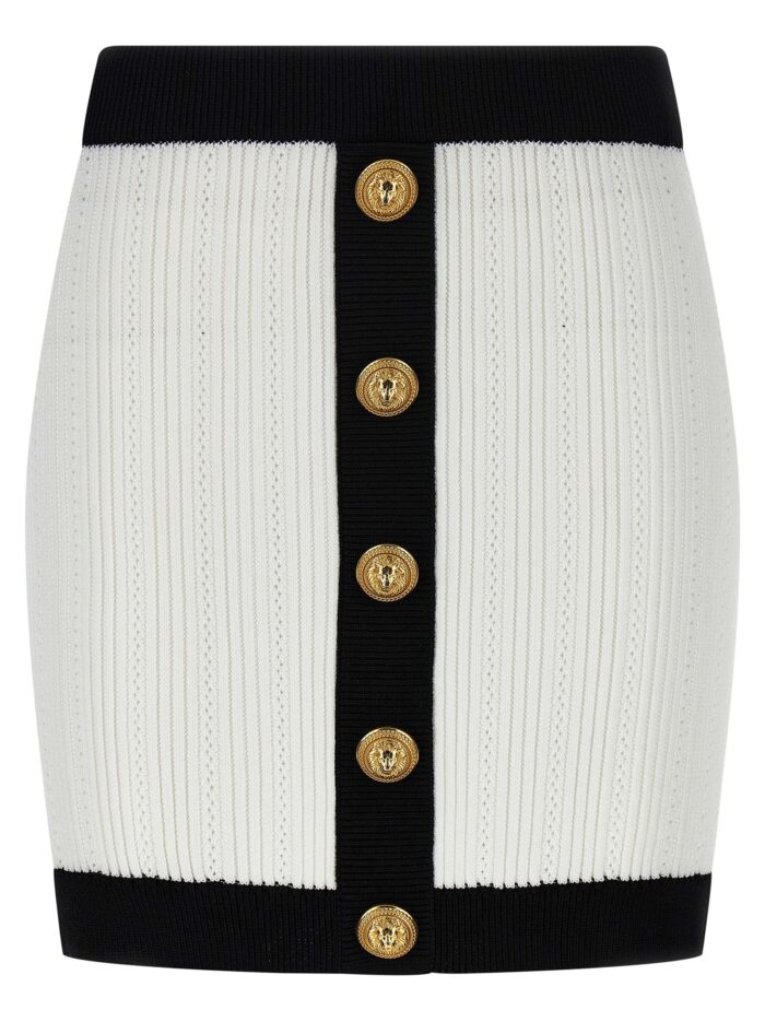 balmain two tone miniskirt Balmain Two-tone Miniskirt
