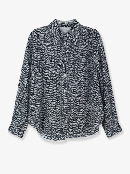 Bottega Veneta Two-tone Viscose Shirt With Fil Coupé Detailing