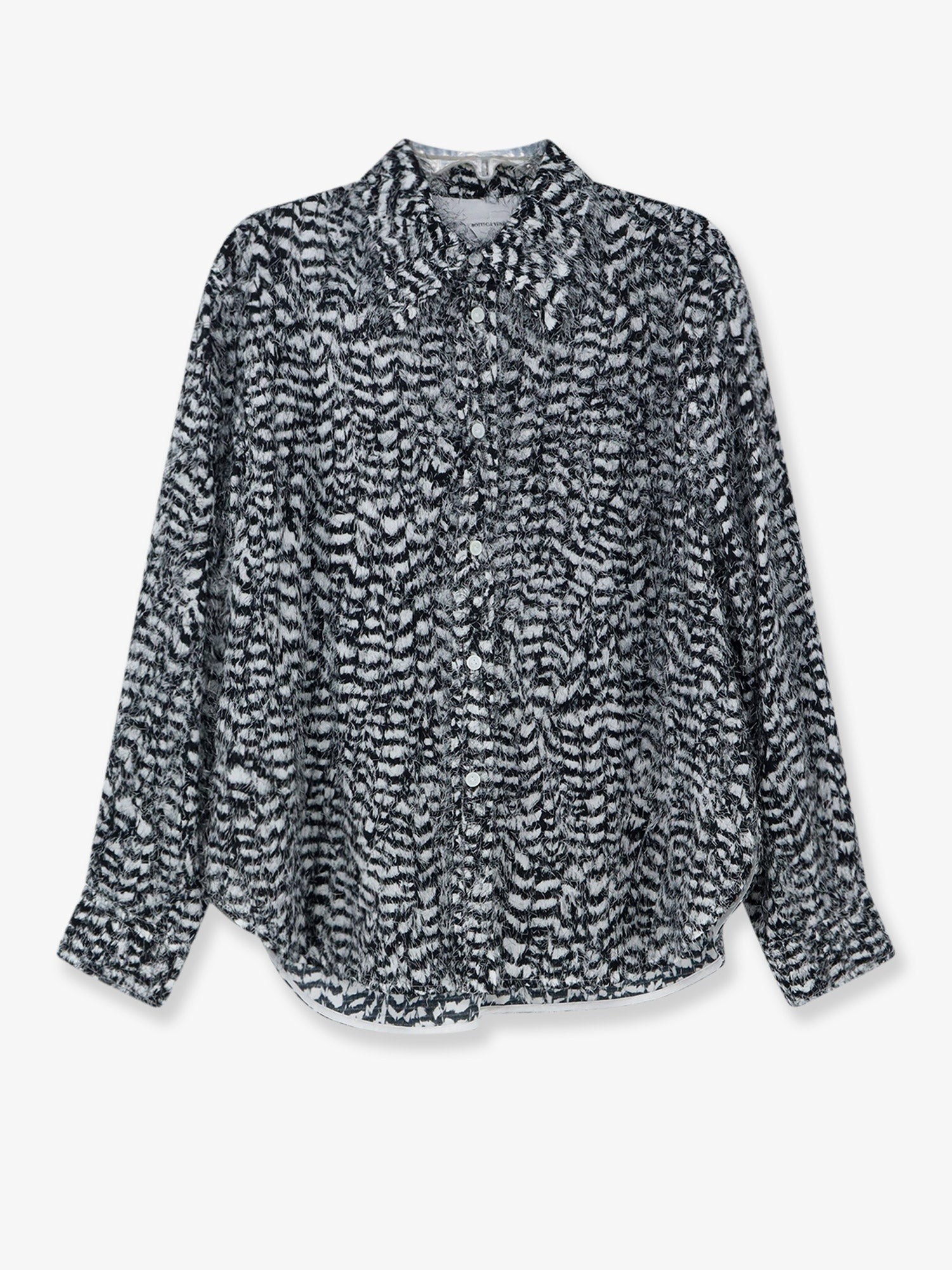 Bottega Veneta Two-tone Viscose Shirt With Fil Coupé Detailing