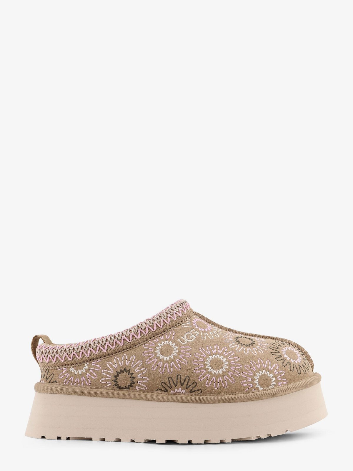 Ugg W Tazz Suede Sandals With Multicolor Embroidery