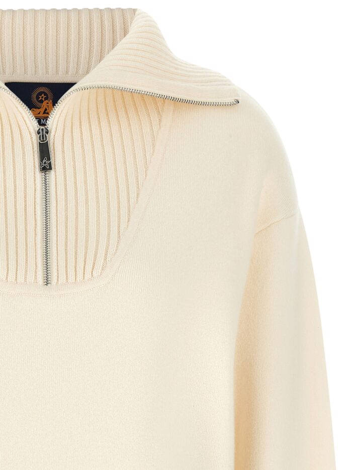 PERFECT MOMENT Ultrafine Merino Wool Half-zip Sweater