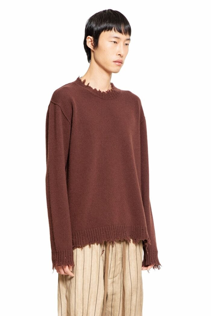 UMA WANG Frayed Cashmere Sweater