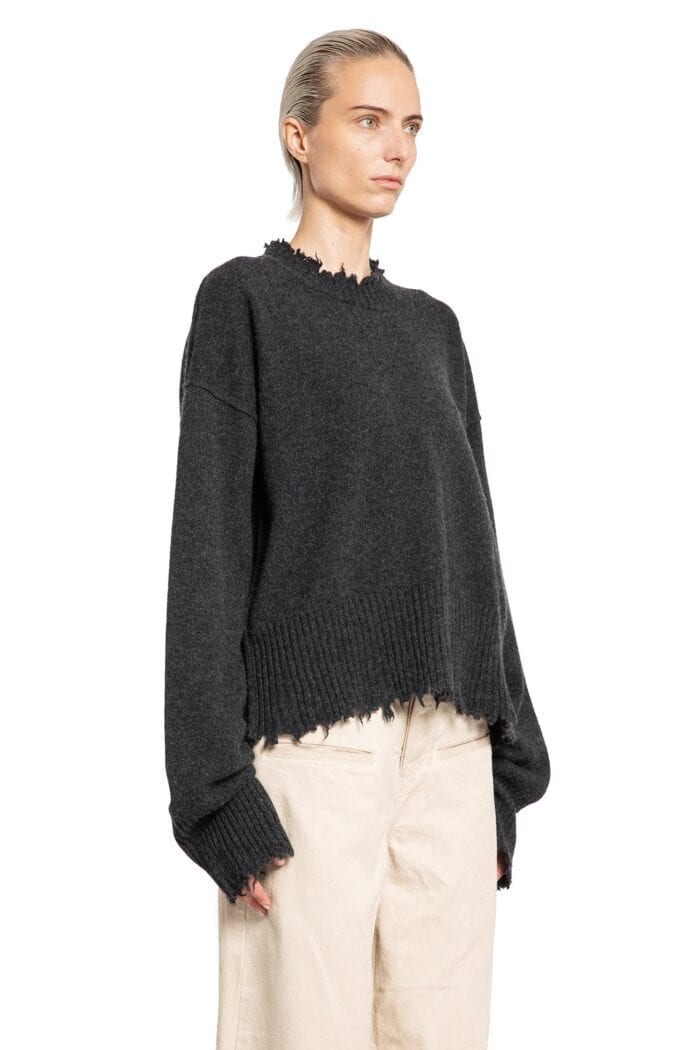 UMA WANG Frayed Cashmere Sweater