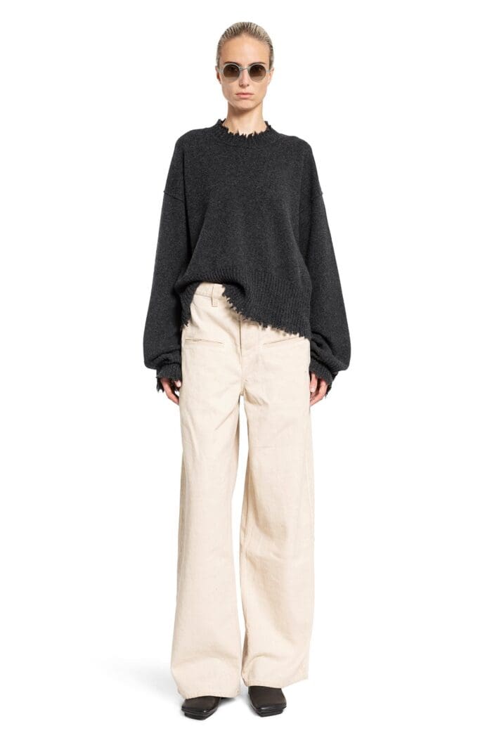 UMA WANG Frayed Cashmere Sweater