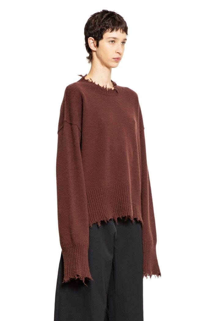 UMA WANG Frayed Cashmere Sweater