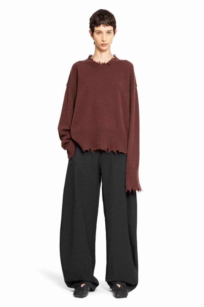 UMA WANG Frayed Cashmere Sweater