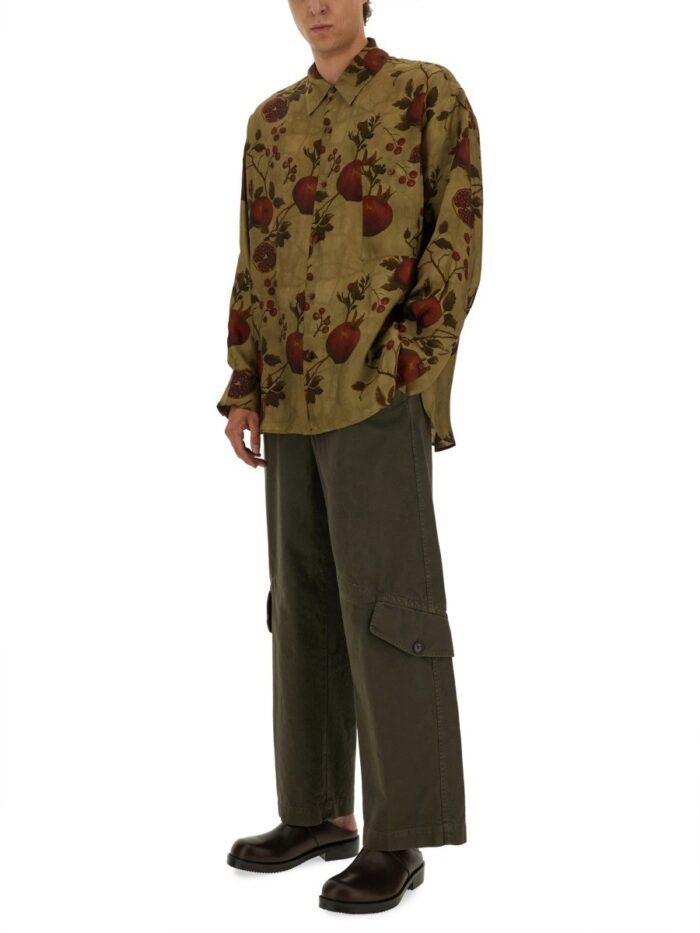uma wang pomegranate print shirt UMA WANG POMEGRANATE PRINT SHIRT