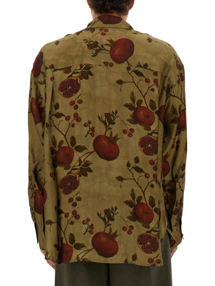 uma wang pomegranate print shirt UMA WANG POMEGRANATE PRINT SHIRT