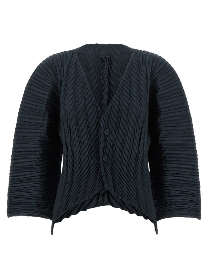 issey miyake 'unfurling pleats' cardigan ISSEY MIYAKE 'Unfurling Pleats' Cardigan