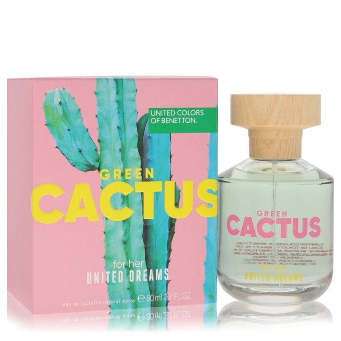 United Dreams Green Cactus By Benetton - Eau De Toilette Spray 2.7 Oz - Image 1