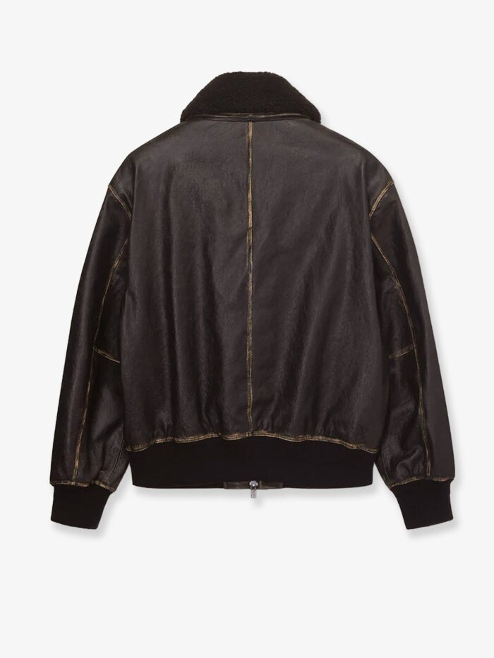 DUNST Unisex Leather Jacket With Removable Collar